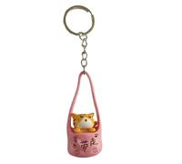 FGDTREE Pet Keyholders Cartoon Cats Keychain Lovely Kitten Keyrings Creative Bag Charm Handbag Charm for Women Men Cartoon Cats Keychain