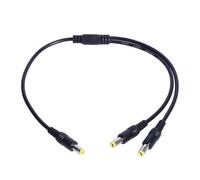 FGDTREE Power Splitter Cable 5.5x2.5mm 1 to 2 Way Y Adapter for LED Light, CCTV Camera, Routers Power Splitter Cable