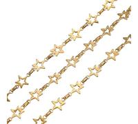 FGDTREE Practical Hollow Star Pattern Chain Extender Multipurpose Jewelry Metal Texture Suitable for Most Necklaces Making Multipurpose Jewelry