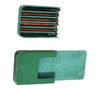 FGDTREE Premium Leather 6 Pen Holders Organizers for Businessmen and Artists Featuring Strong Construction and Assorted Color Genuine Leather Pen Case