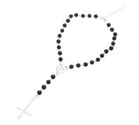 FGDTREE Religious Pentacle Pendant Upside Down Inverted for Cross Satanic Necklace Bead Chain Jewelry for Women Men Birthday Gif Rosary Cross Necklace for Women Men