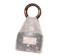 FGDTREE Resin Handle Wine Pouches Champagne Bottle Toted Water Bag Party Accessory Meshes Rhinestones Bottles Holder Wine Gift Bags