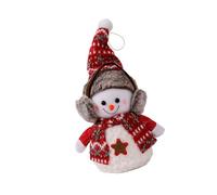 FGDTREE Soft Snowman Plush Doll Ornament Safe for Children Christmas Decoration Home Party Supplies Tabletop Display Cotton Snowman Ornament