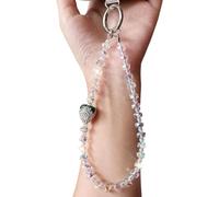 FGDTREE Sparkling Crystal Phone Chain Strap, Adjustable Beaded Keyring for Cellphone Decoration & Women ' s Jewelry Creative Phone Charm for Bags