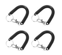 FGDTREE Stretchy Spirals Keyring, Retractable Keychains Coil Spring Keychains Nickelplate Hook Color for Backpacks Coil Spring Snap Hook Retractable