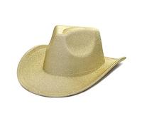 FGDTREE Sunproof Sequins Cowboy Hat for Woman Men Breathable Cowboy Hat with Adjustable Rope Felt Cowgirl Hats Woman Black Cowgirl with Chin Strap with Chin Strap Hats Bachelorette Party
