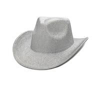 FGDTREE Sunproof Sequins Cowboy Hat for Woman Men Breathable Cowboy Hat with Adjustable Rope Felt Cowgirl Hats Woman Black Cowgirl with Chin Strap with Chin Strap Hats Bachelorette Party