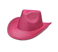FGDTREE Sunproof Sequins Cowboy Hat for Woman Men Breathable Cowboy Hat with Adjustable Rope Felt Cowgirl Hats Woman Black Cowgirl with Chin Strap with Chin Strap Hats Bachelorette Party