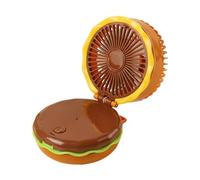FGDTREE Unique Hamburger Styles Portable Fan Run on 2 Batteries Silents Operations for Desk or Handheld Use Battery Operated Hamburger Fan