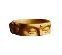 FGDTREE Unisex Open Rings Buddhas Half Face Decoration Adjustable Ornaments Buddhist Accessory for Parties Stylish Women Accessory