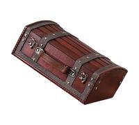 FGDTREE Vintage Pirate Themed Wood Treasured Chest with for Mysterious Storage and Home Decoration Daily