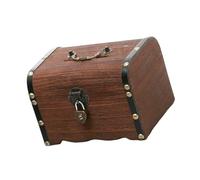 FGDTREE Vintage Wooden Treasure Chests Coin Banks with Bucolic Decorative Storage Box for Kids Homes Office