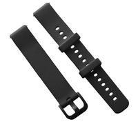 Fgdui 1Pcs 16MM Silicone Strap Smart Watch Universal Small Grid Replacement Needle Buckle Strap Suitable for Youth, Children, Family, Friends (Black)