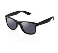 Fgdui 1PCS Polarized Sunglasses Retro Colored Glasses Protect Eyes from UV Damage Suitable for Sports Men and Women Outdoor Seaside(Bright black frame, black gray sheet)