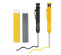 Fgdui 4PCS Carpentry Mechanical Pencils Set Builders Pencil and Pen Refills Deep Hole Marker Construction Pencils Mental Marking Tools for Woodworking Marking, Scribering, Drawing