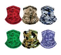 Fgdui 6Pcs Thin Multifunctional Cycling Neck Warmer Lightweight,Breathable,Washable Face Headscarf，for Hiking,Cycling,Fishing,Outdoor Sports and Fitness Windproof Masks