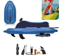 FgdVrelnor Inflatable Electric Jet Ski With 500W Motor And Paddle, 16000mah Battery, Remote Control, Foldable Electric Jet Boat,9-Speed Adjustable,For Adult Water Sports