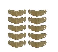 FGen 10pcs Chinese Antique Copper Edge, Table Guards Right Angle Wooden Jewelry Box Photo Frame Accessories Copper Corner Pieces, Brass Color
