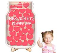 FGen Reward Glass for Classroom - Personalized Magnetic Jar for Toddlers, Wood, Routine Training, Good Behavior