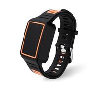 FGERWZ for WHOOP 5.0 SportFlex Silicone Strap,Replacement Strap Compatible with WHOOP 5.0 SportFlex Band,Soft Scratch-Proof Skin-Friendly Replacement Strap Accessories (Black Orange)