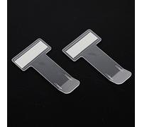 FGF-EU 2 Pcs Transparent Car Vehicle Windscreen Parking Ticket Clip Permit Pass Holder Gadget with Adhesive Pads