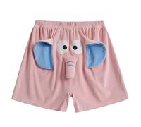FGFD&OU Men's and Women's Pajamas Shorts Funny Unisex Oversized Soft Short Pants Pyjamas Short Trousers Bermuda Casual Summer Fun Gifts, pink, XXL
