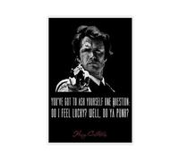 FGFGH Dirty Harry Poster Black And White Movie Quotes Canvas Poster Unframe-style 16x24inch(40x60cm)