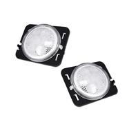 FGGHDR Amber Yellow LED Side Marker Lights/Fender Lamps For Jeep For Wrangler JK For JK Unlimited 2007-2017 Turn Signal Lights Indicator Lamp(Clear Lens)
