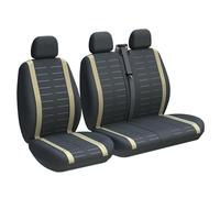 FGGHDR Car Seat Cover Protector Single Driver Double Passenger 2+1 Van Seat Covers Protective For VW For Crafter LT T4 T5