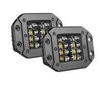 FGGHDR Headlight Assembly 2x 5 Flush Mount LED Work Light Bar Off Road 12V 24V 40W Spot Beam Pods Headlight For Car Truck Atv For Jeep(2pcs 40W flush mount)