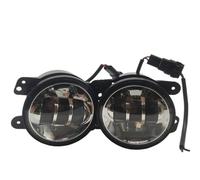 FGGHDR Headlight Assembly 4Inch Round LED Fog Lights Passing Lamps 30W Projector Lens With Halo Angel Eyes For Dodge For Journey For Charger Magnum 2005-2013(Chrome No Halo)