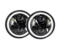 FGGHDR Headlight Assembly 5.75 Inch LED Headlight Halo Angel Eyes Headlamp For Urban 4x4 Off Road(2PCS 5.75-inch 4LED)