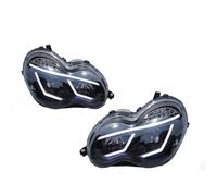 FGGHDR Headlight Assembly Car Headlights Full LED Auto Headlamp Assembly Projector Lens Kit For Benz C Class W203 2000 2001 2002 2003 2004 2005 2006 2007(Low beam led)