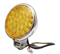 FGGHDR Motorcycle Headlight Retro 5" Motorcycle Headlight Amber Front Lamp For Touring For Suzuki For Choppers(Style C)