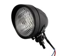 FGGHDR Motorcycle Lights 4.5 Inch High/Low Beam Motorcycle Front Headlight Retro Vintage Head Lamp For Softail For Dyna For Cruiser For Bobber(Black White Light)