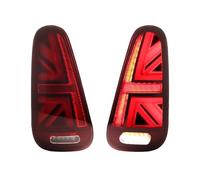 FGGHDR Rear Tail Light 2PCS Lights Assembly For Mini For Cooper R50 R52 R53 Union Jack Rear Lamps Tail/Brake Sequential Blink Turn Signal 01-07(Red Lens)