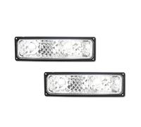 FGGHDR Side Skirts For Chevrolet For C/K 1500 2500 3500 1988-1999 For Tahoe For Suburban For Silverado Car Front Bumper Turn Signal Light Housings(Clear Lens)