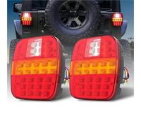 FGGHDR Trailer Rear Lights Tail For Jeep CJ YJ JK For Wrangler 39 LED Tail Light Stud Mount Combination Stop Turn Signal Light Trailer Tail License Plate Lamp Indicator Lighting(1pc Tail Light)