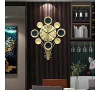 FGHDFH mini Wall Clocks for Living Room Decor, 32cm Modern Balloon Wall Clock, 3D Wall Art Decor Clocks, Silent Non-Ticking Quartz Clock for kitchen Bedroom Corridor Entrance Hotel (Gold, 32x42cm)