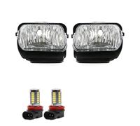 FGHDSSA Car Foglight For Chevrolet For SILVERADO For 1500 2500 3500 For HD Classic 2003-2006 1Pair Left&Right Fog Lamp Assembly(With L10 LED White)