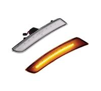 FGHDSSA Wing Mirror Indicator For Chevy For Camaro 2016-2023 Amber/Red LED Car Front Rear Bumper Si Marker Indicator Lights Turn Signal Lights Parking Lights(2pcs Clear Amber)