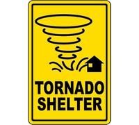 FGHFDHG Metal Sign Warning Tin Sign Tornado Shelter Aluminum Sign for Home Coffee Bar Wall Decor 8x12 Inch