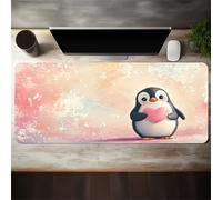 fghgbf Gaming Mouse Pad Cute Penguin 700x300x3mm XXL Large Mouse Mat with Non-Slip Base,Improved Precision and Speed Washable Extended Mousepad for Office and Home