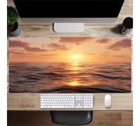fghgbf Gaming Mouse Pad Sunset Seascape 700x400x2mm XXL Large Mouse Mat with Non-Slip Base,Improved Precision and Speed Washable Extended Mousepad for Office and Home