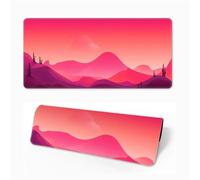 fghgbf Mouse Mat Red Abstract Landscape,Large Gaming Mouse Pad 700x400x2mm Stitched Edges Rubber Base Non-Slip Desk pad Computer Keyboard XXL Mousepad for Gaming Office Laptop