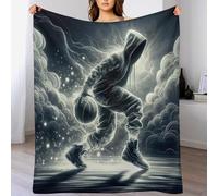FGHJHGG Basketball Soft Plush Throw Blanket Warm Cozy Fur Throws for Sofa, Couch, Chair, Anti-pilling Quality Washable Bed Blankets, 130×150cm