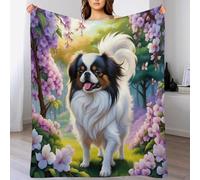 FGHJHGG Cute Dog Throw Blanket, Super Warm, Flannel, Elegant, Fluffy Decoration Blankets for Sofa, Armchair, Couch And Bed, 130×150cm