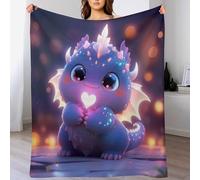 FGHJHGG Cute Dragon Throw Blanket, Super Soft Warm Blankets for Couch, Sofa, Chair, Bed - Extra Cozy, Machine Washable, 100×130cm