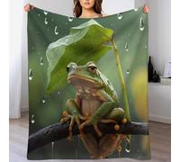 FGHJHGG Frog 3D Blankets Super Soft Cosy & Warm Blanket for Sofa Or Bed Flannel Machine Washable Comfortable & Stylish 130×150cm