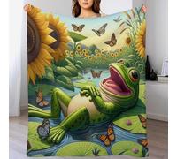 FGHJHGG Frog Blanket, Fluffy Super Warm & Soft Throw, As Sofa Cushion Bedspread Or Living Room Blankets 130×180cm